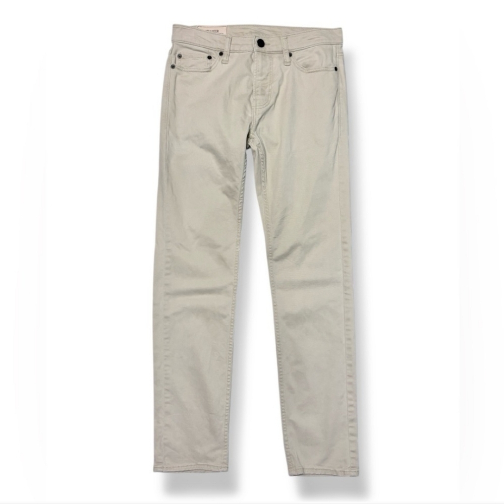 HOLLISTER Brushed Light Khaki Skinny 5 Pocket Chinos 28x30